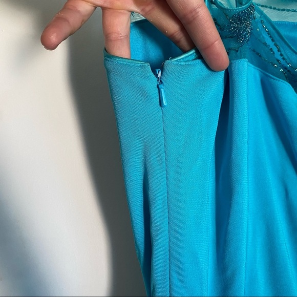 Rimini Vintage Blue Beaded Vintage Inspired Dress 10 - Picture 5 of 5